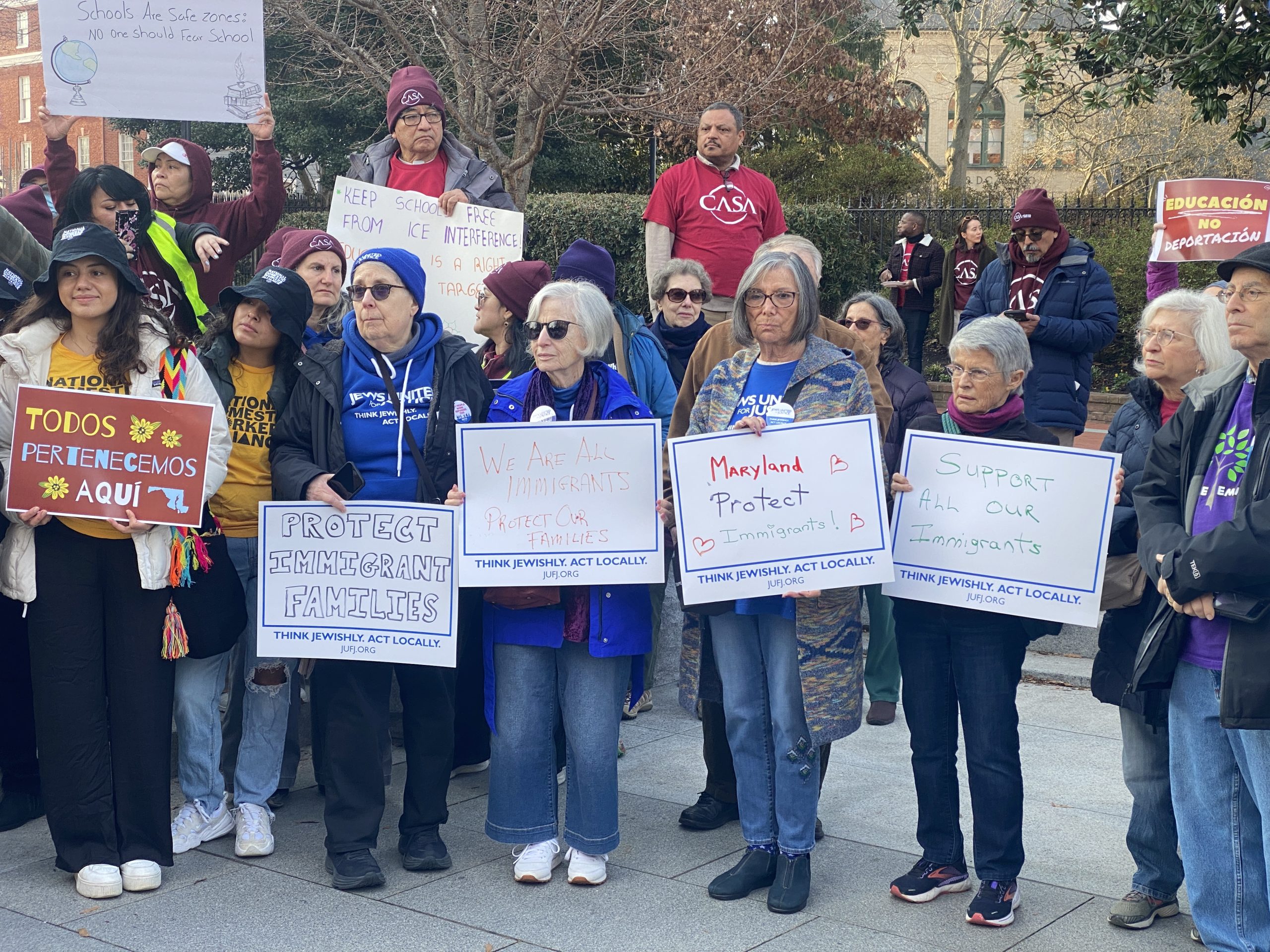 JUFJers rallying for immigrant justice